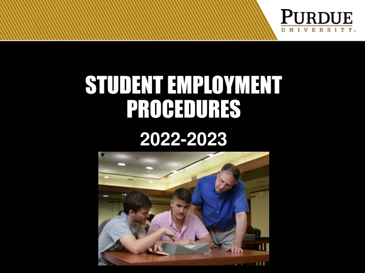 Student Employment Programs at Purdue University