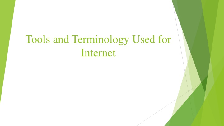 Internet Tools and Terminology