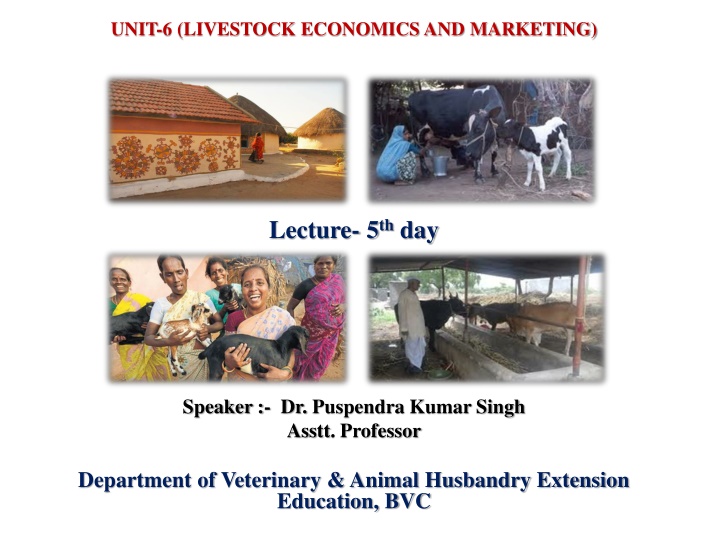 Livestock Economics and Marketing: Theories and Concepts