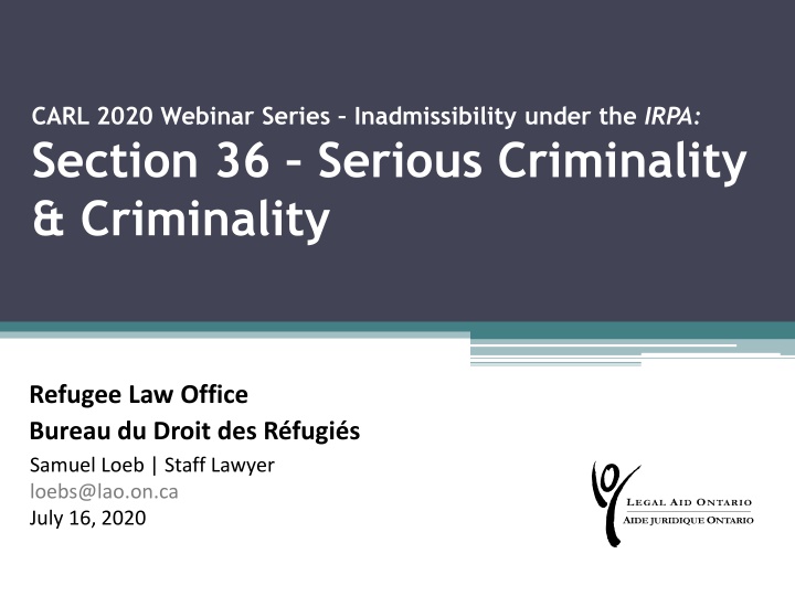 Inadmissibility under Canadian Immigration Law