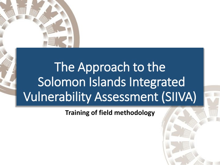Integrated Vulnerability Assessment and Human Security for Sustainable Livelihoods in the Solomon Islands