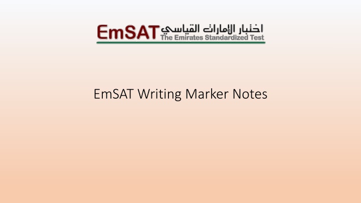 Writing Assessment Notes and Examples: EmSAT