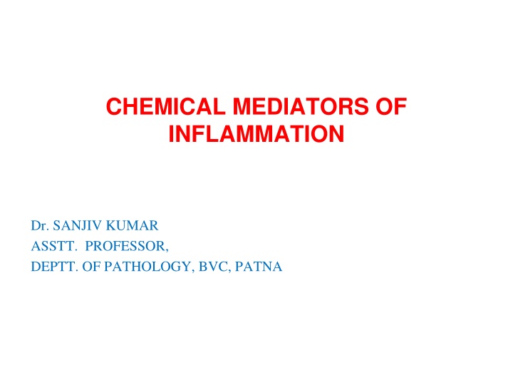 Overview of Chemical Mediators of Inflammation and Their Roles