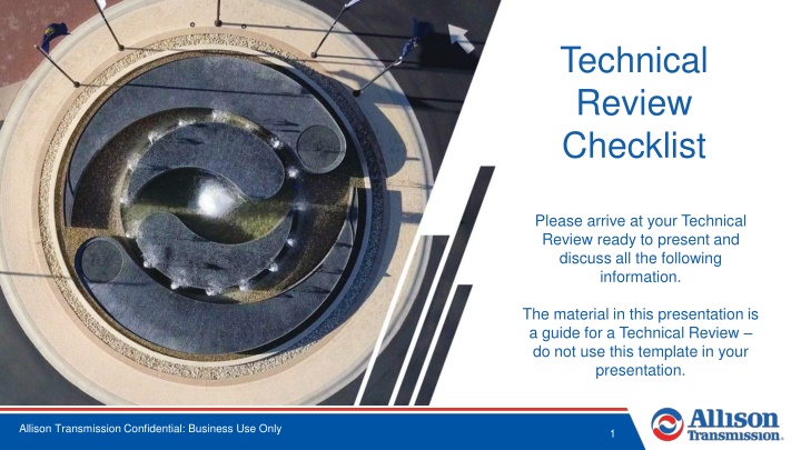 Technical Review Presentation Guidelines