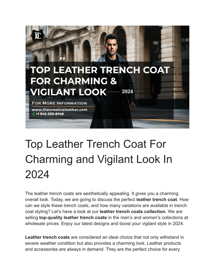 top leather trench coat for charming and vigilant n.w