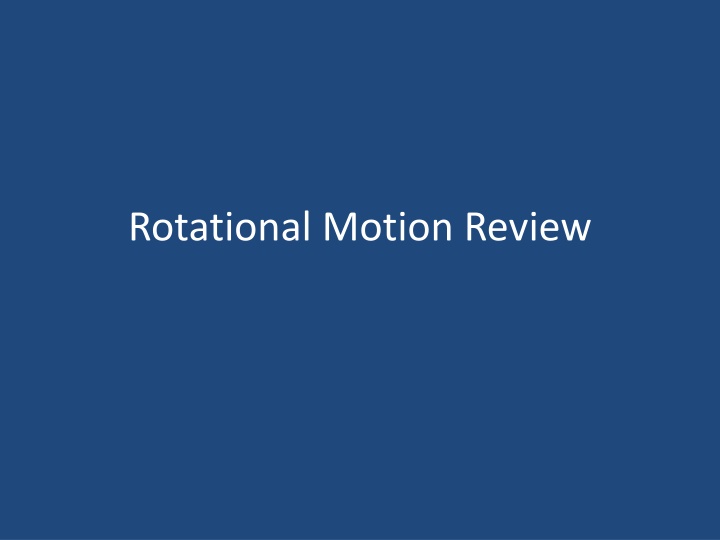 Rotational Motion in Physics