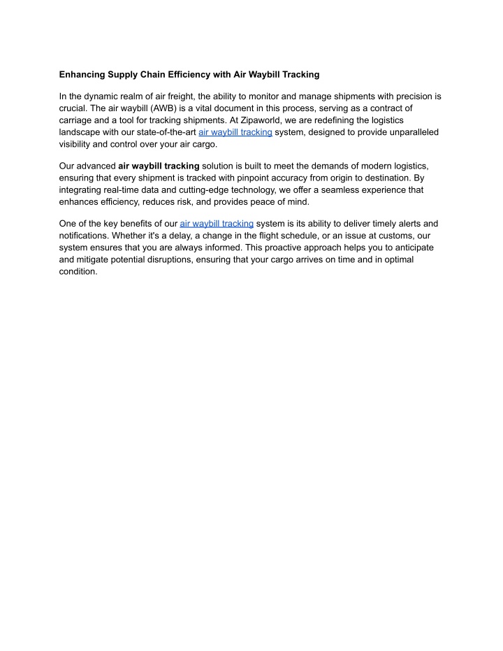 enhancing supply chain efficiency with n.w
