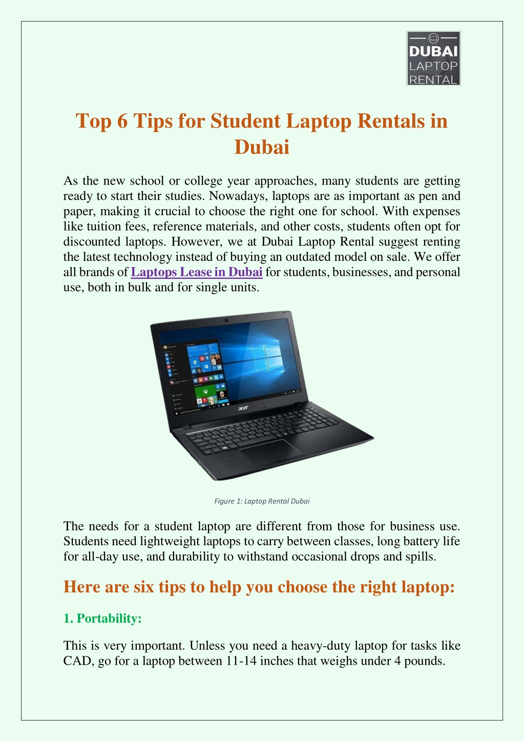 top 6 tips for student laptop rentals in dubai l.w