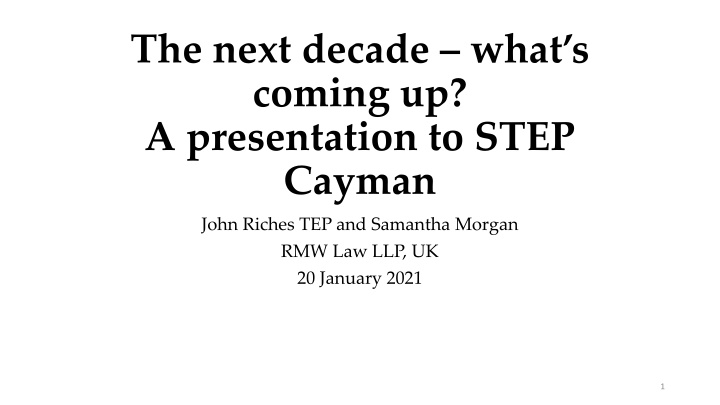 The Next Decade: Trends and Shifts in Trust and Estate Planning