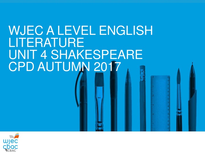 Shakespeare's Extracts for WJEC A-Level English Literature Unit