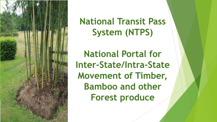 National Transit Pass System (NTPS) for Forest Produce Transportation