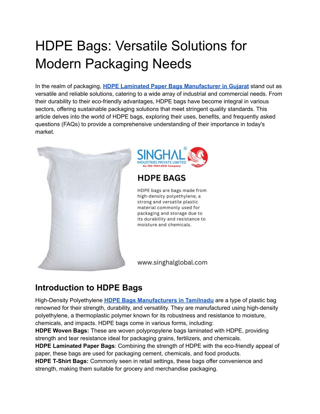 hdpe bags versatile solutions for modern l.w