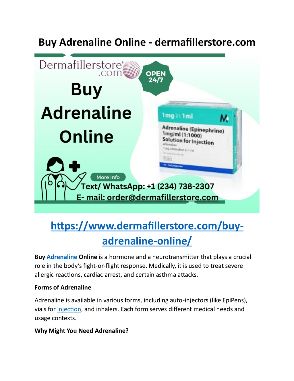 buy adrenaline online dermafillerstore com l.w