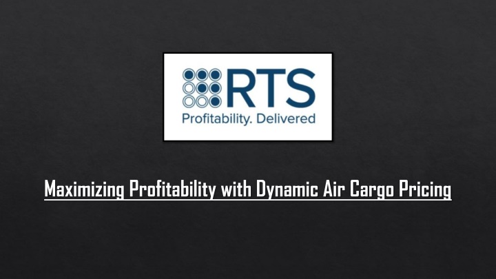 Maximizing Profitability with Dynamic Air Cargo Pricing