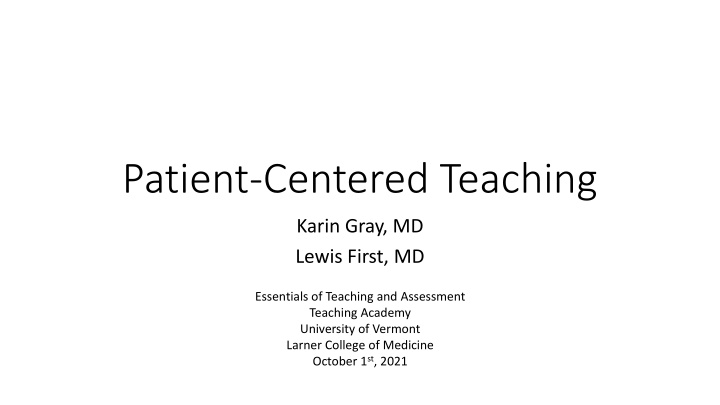 Effective Clinical Teaching Techniques and Strategies