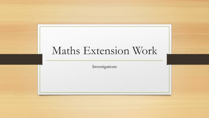 Fun Mathematics Investigations for Kids