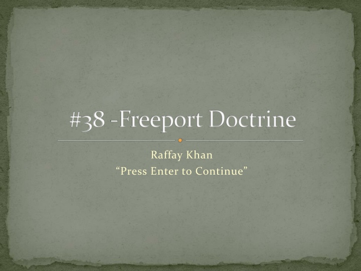 The Freeport Doctrine and Stephen Douglas: A Historical Overview