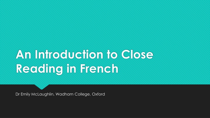 Poetry and Resistance in French: A Closer Look