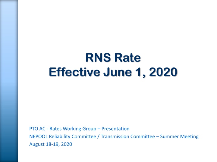 Transmission Rate Change Overview for June 1, 2020
