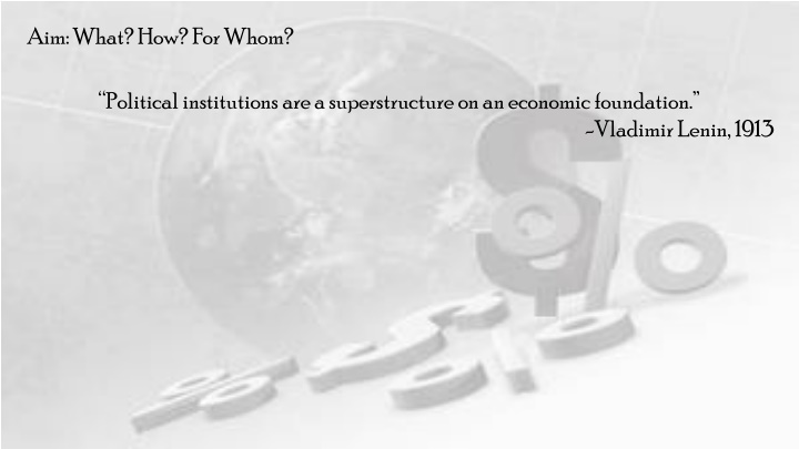 Economic Systems and Basic Questions