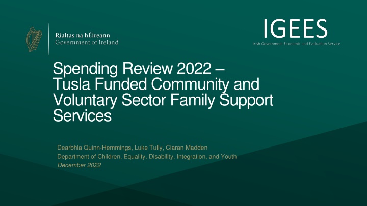 2022 Tusla-Funded Family Support Services Spending Review