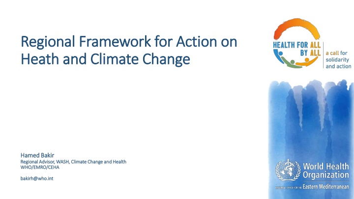 Regional Framework for Action on Health and Climate Change