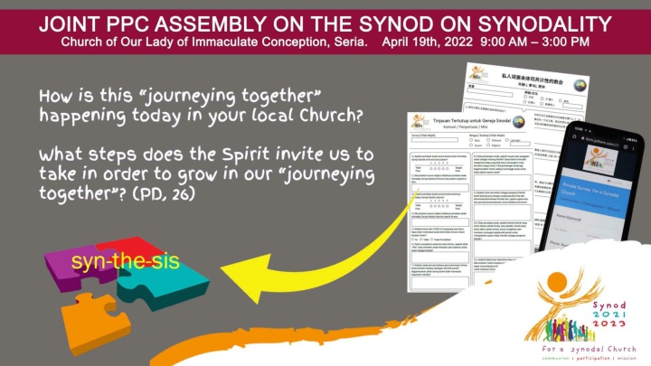 Synod Assembly Schedule and Prayer Offerings