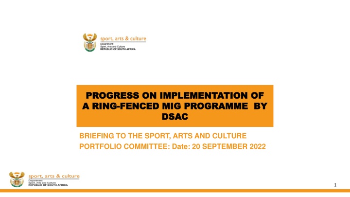 Progress Update on Ring-Fenced MIG Programme Implementation by DSAC