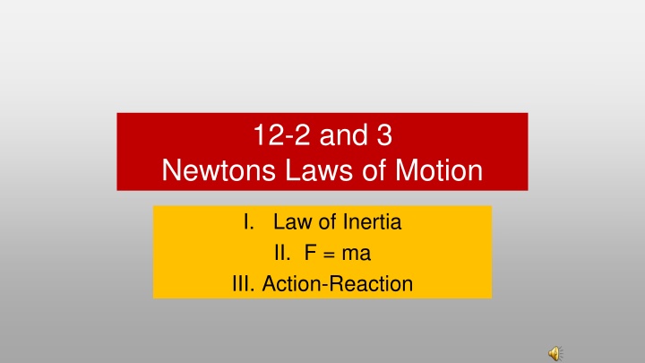 Newton's Laws of Motion