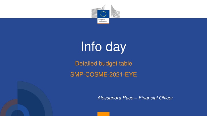 Detailed Budget Table for SMP-COSME 2021 EYE Project