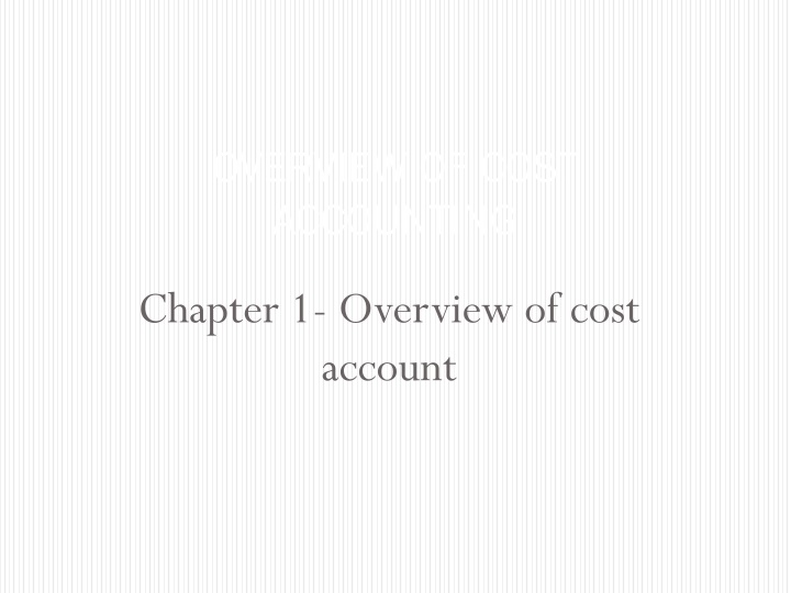 Cost Accounting Essentials