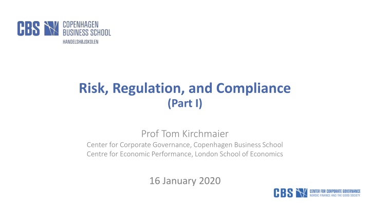 Risk, Regulation, and Compliance in Corporate Governance