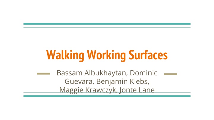 Training Requirements for Walking & Working Surfaces in Construction Industry