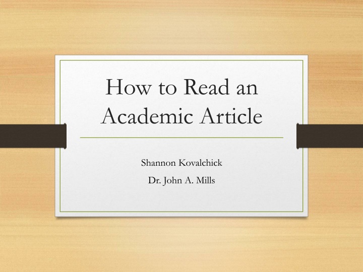 Academic Articles: A Comprehensive Guide