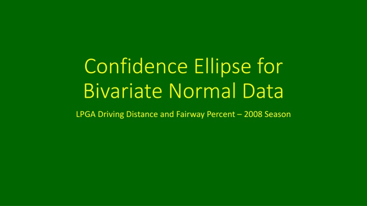 Bivariate Normal Data Analysis: LPGA 2008 Season Overview