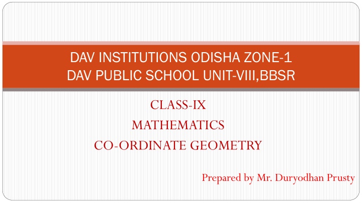Coordinate Geometry in Mathematics