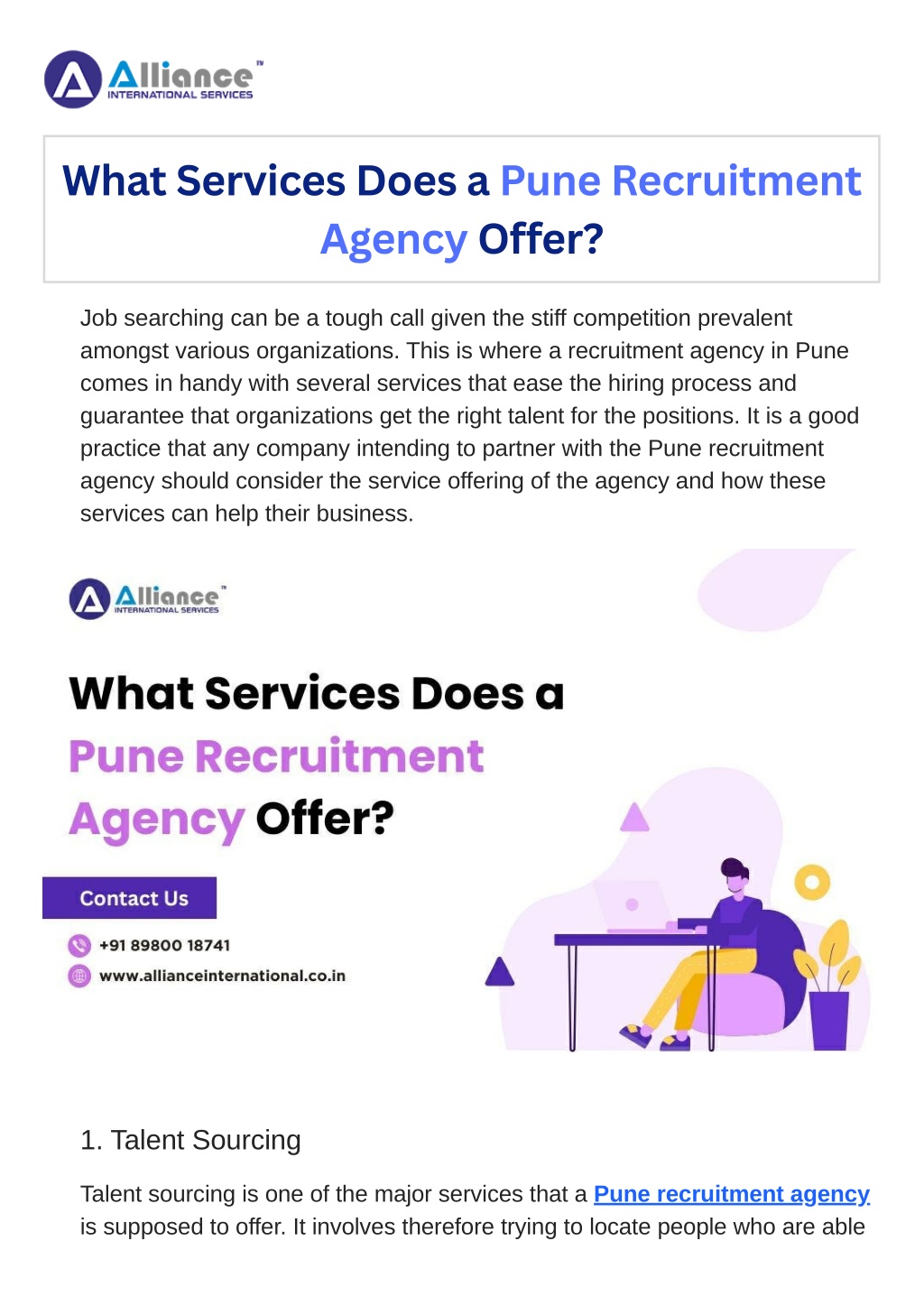 what services does a pune recruitment agency offer l.w