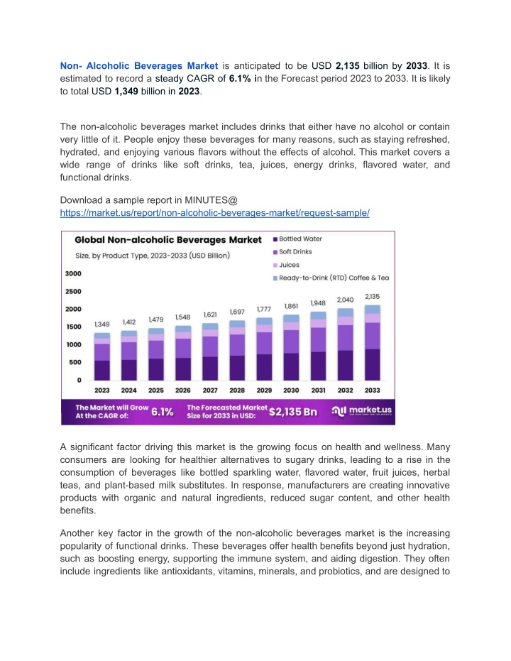 non alcoholic beverages market is anticipated n.w