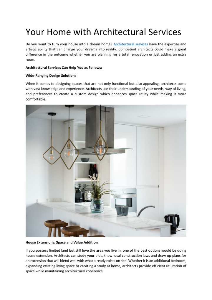 your home with architectural services n.w