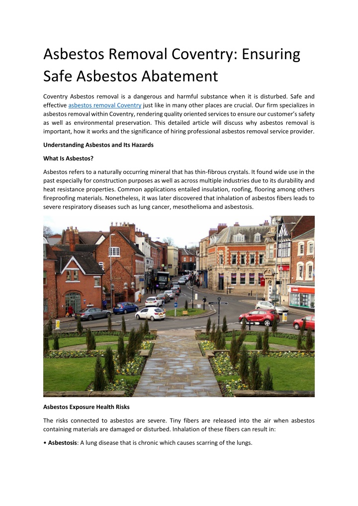 asbestos removal coventry ensuring safe asbestos n.w