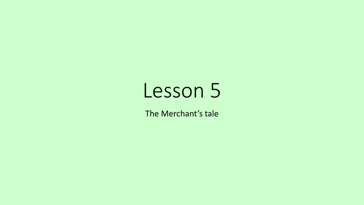 The Merchant's Character in Canterbury Tales