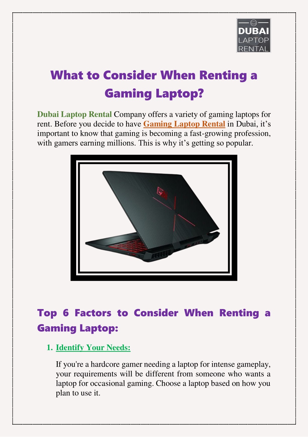 what to consider when renting a gaming laptop l.w