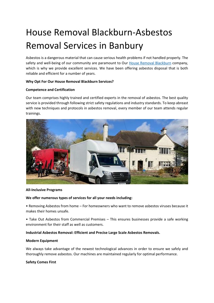 house removal blackburn asbestos removal services n.w