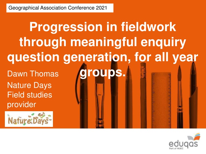 Enhancing Fieldwork Skills: Progression Through Enquiry Question Generation