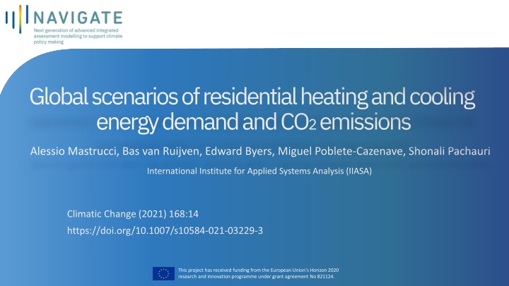 Global Scenarios of Residential Heating and Cooling Energy Demand