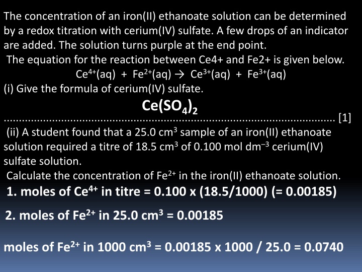 Chemical Analysis and Redox Reactions in Chemistry