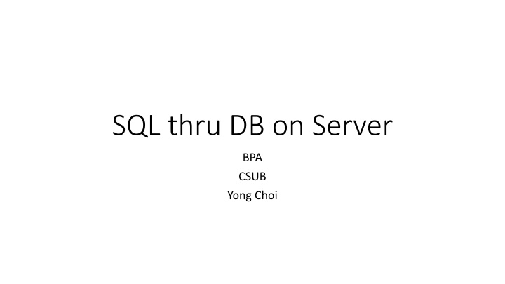 SQL Queries for Database Management