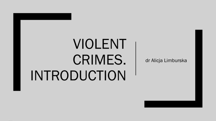 Criminal Offences: A Comparative Analysis