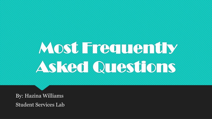 Frequently Asked Questions at VVC Student Services Lab
