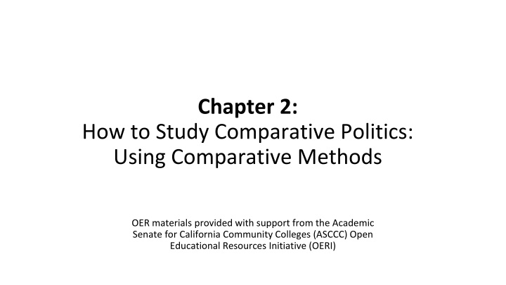 Scientific Method in Comparative Politics